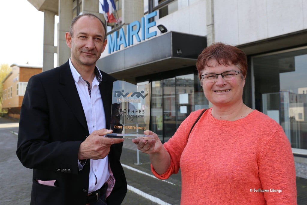 Benoît Dubois, Directeur des Sports et Catherine Bouché, adjointe au Maire chargée des sports et de la jeunesse