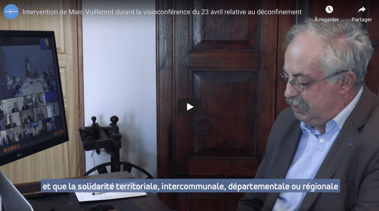 Visioconférence du 23 avril entre les représentants des associations d’élus et le Président de la République